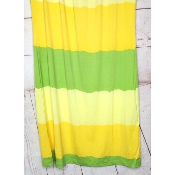 Unique Lime Green and Yellow Club Style Nightgown/Sundress - Sleeveless, Size 8 - Picture 4 of 12